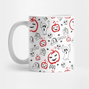 Halloween bats Boo and pumpkins , Jack smile and tim burton Mug